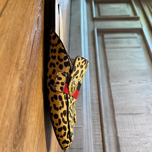 Steve Madden Animal Print Loafers with Red and Black Accents - Picture 3 of 4